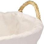 Household Essentials Wicker Laundry Basket with Handles, Handwoven Willow, and Removable Washable Liner, Natural