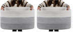 OIAHOMY Blanket Basket Laundry Basket Dog Toy Basket 75L Gradient Brown