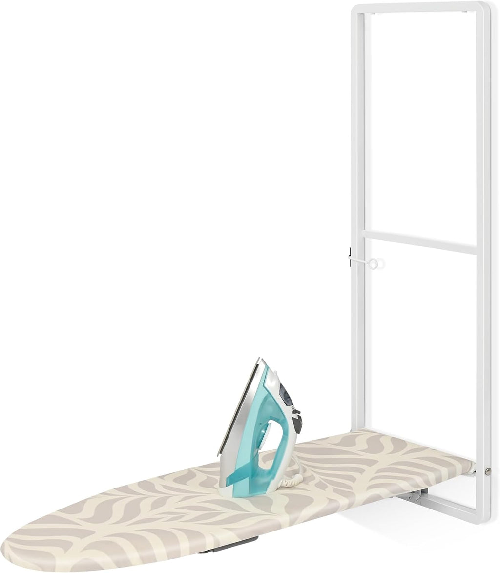 KINGBOARD Over the Door Ironing Board, 36 x 12 Iron Board with Iron Storage