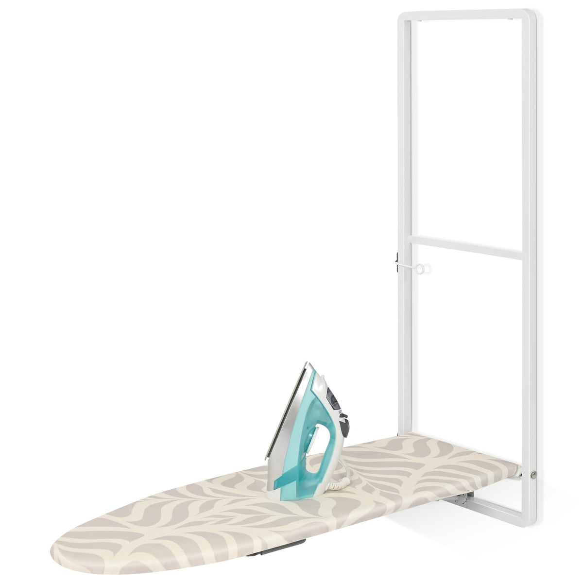 KINGBOARD Over the Door Ironing Board, 36 x 12 Iron Board with Iron Storage