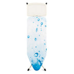 Brabantia XL Comfort Ironing Board with Solid Steam Iron Rest | Large (Size C) | Fairtrade Denim Black Cover | Adjustable Height (27-38"), Easy Fold, Anti-Collapse Lock, Non-Slip Feet