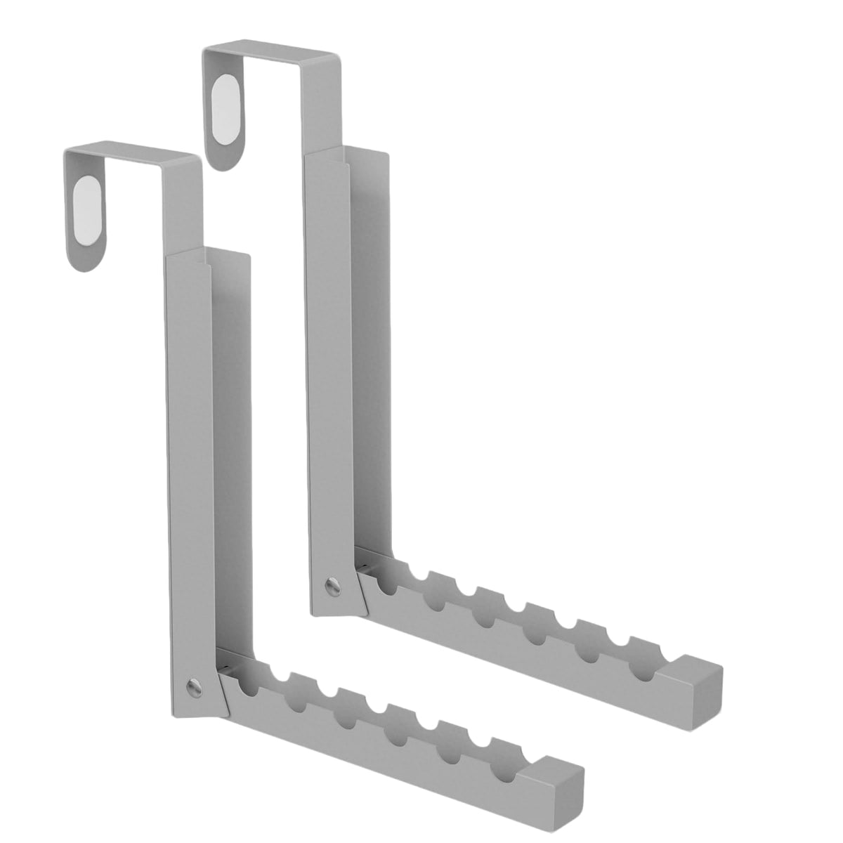 BAKON Over The Door Hanger Folding Clothes Drying Rack, Folding Hanging Coat Rack for Indoor Laundry Room Compact Small Space Foldable Portable Clothing Hanger Hook Collapsible- 2 Pack