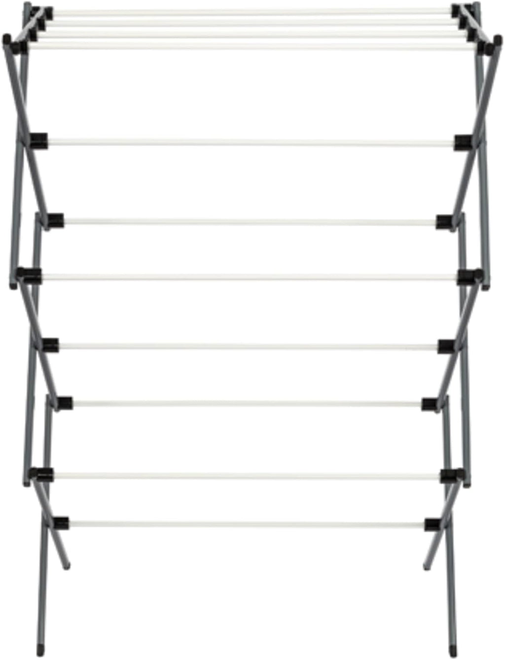 Honey-Can-Do Deluxe Metal Collapsible Clothes Drying Rack, 50 lbs, 29" x 14.2" x 42.1", White & Grey