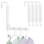 BAKON Over The Door Hanger Folding Clothes Drying Rack, Folding Hanging Coat Rack for Indoor Laundry Room Compact Small Space Foldable Portable Clothing Hanger Hook Collapsible- 2 Pack