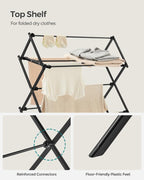 SONGMICS Foldable Clothes Drying Rack, 29.5 x 14.6 x 53.1 Inches