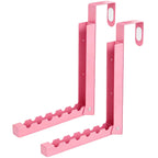 2 Pack Over The Door Hanger, Folding Over The Door Drying Rack, Over The Door Hooks, Door Hanger for Clothing, Over The Door Clothes Hanger,Portable Compact Clothes Drying Rack,White