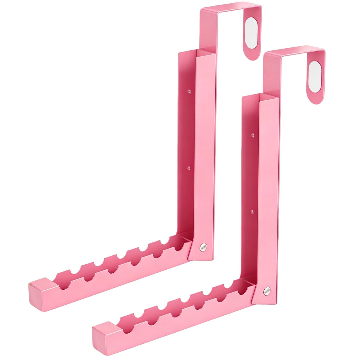 2 Pack Over The Door Hanger, Folding Over The Door Drying Rack, Over The Door Hooks, Door Hanger for Clothing, Over The Door Clothes Hanger,Portable Compact Clothes Drying Rack,White