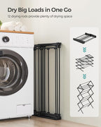 SONGMICS Foldable Clothes Drying Rack, 29.5 x 14.6 x 53.1 Inches