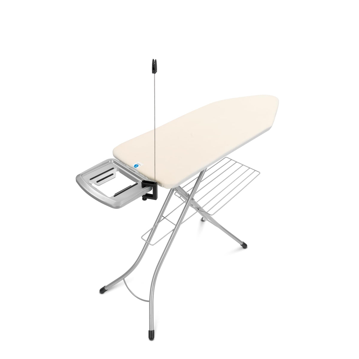 Brabantia XL Comfort Ironing Board with Solid Steam Iron Rest | Large (Size C) | Fairtrade Denim Black Cover | Adjustable Height (27-38"), Easy Fold, Anti-Collapse Lock, Non-Slip Feet