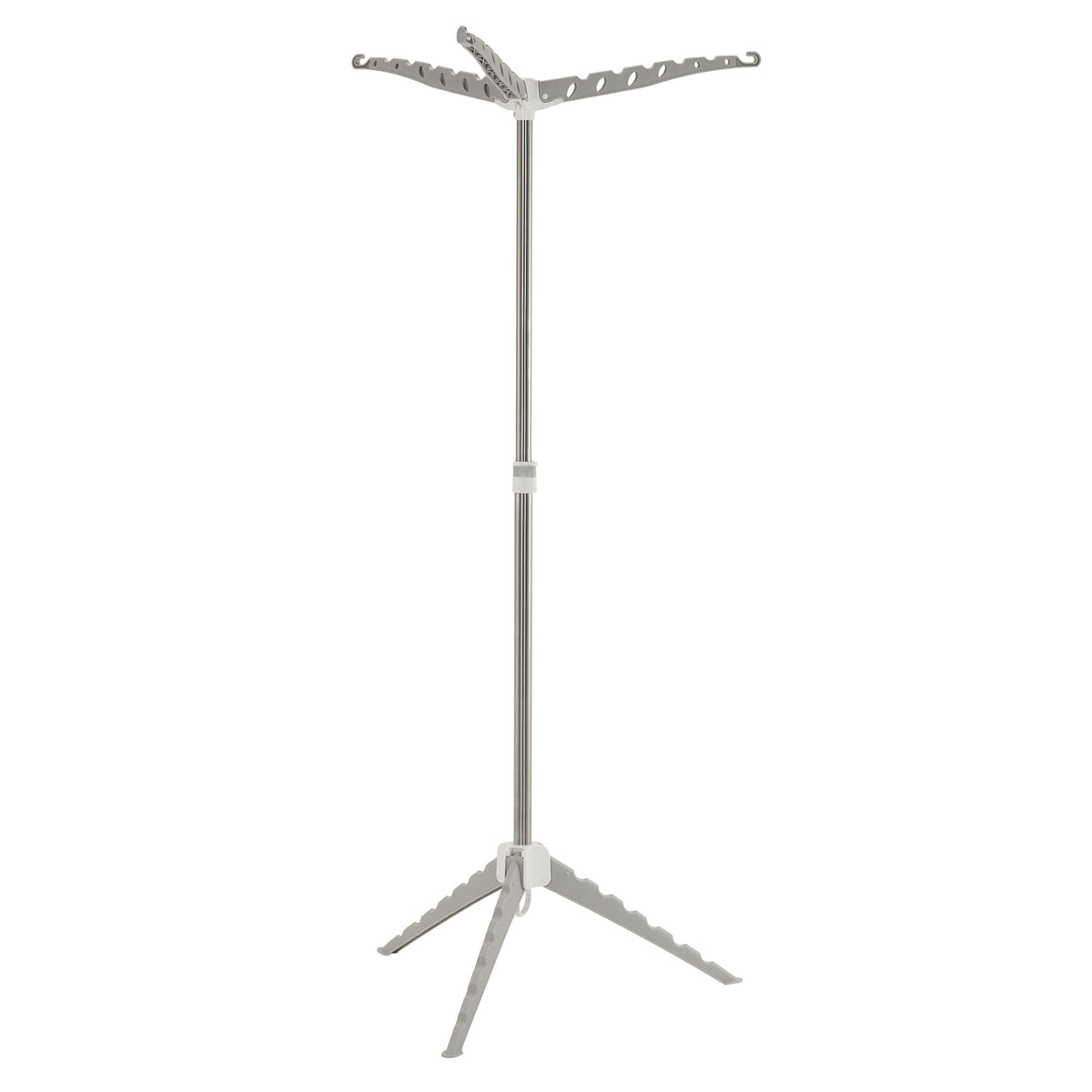 Household Essentials 5012-1 Portable 2-Tier Clothes Drying Rack Tri-pod | Dry Wet Laundry or Hang Clothes | Silver and Blue