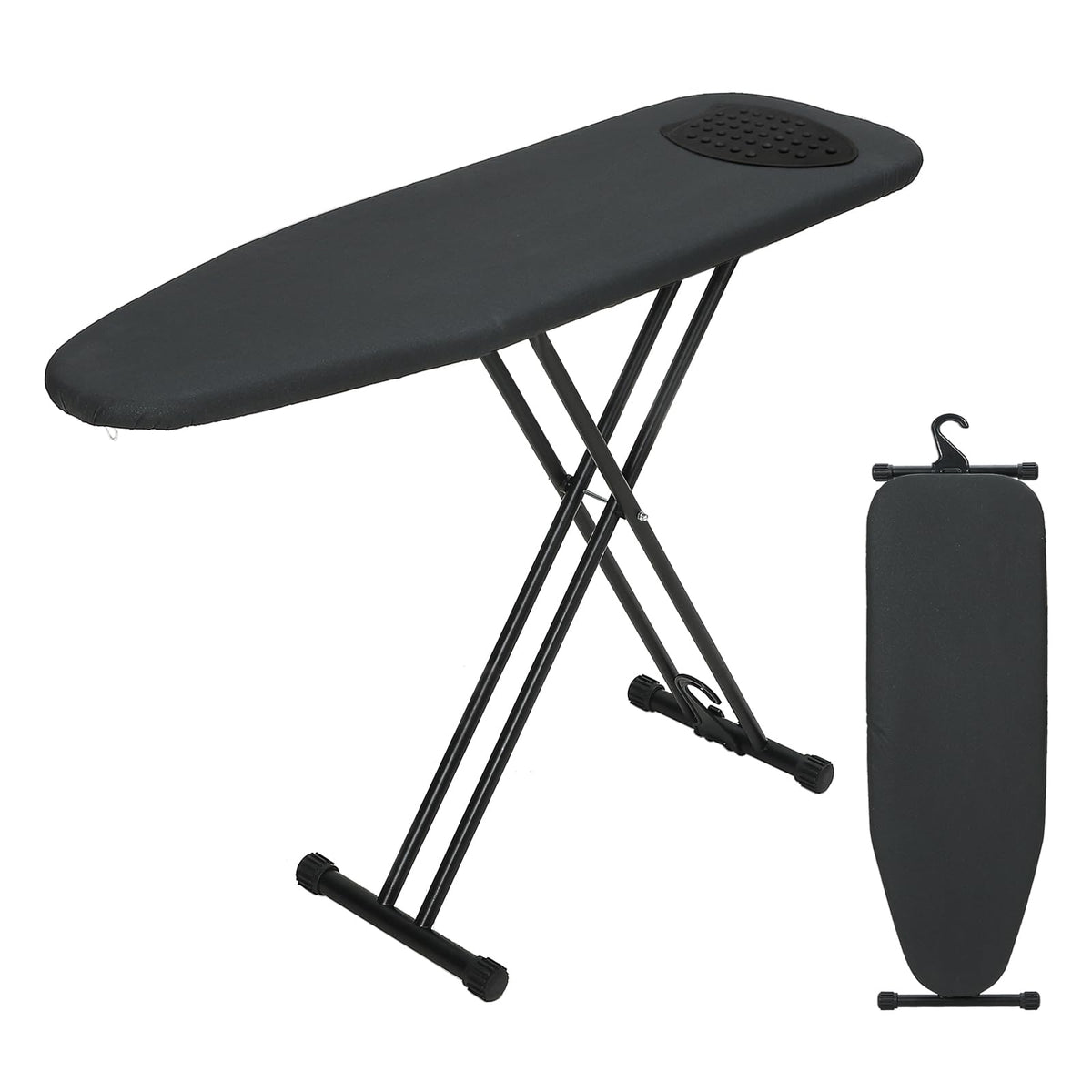 Ironing Board 43x13 with Iron Rest, RAINHOL Black Full Size Iron Board