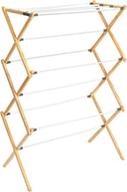 Household Essentials 5001 Collapsible Folding Wooden Clothes Drying Rack For Laundry | Pre Assembled