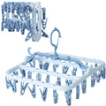 Foshine Foldable Clothes Drying Rack with 32 Drying Clips Wind-Proof Hook