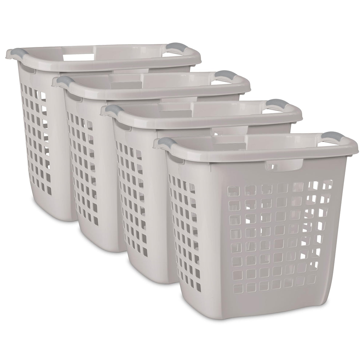 Sterilite Ultra Easy Carry Hamper, Laundry Basket Organizer, 4-Pack