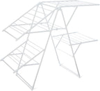 Amazon Basics Foldable Space-Saving 2-Wing Metal Clothes Drying Rack, 61x23.6x39.3 inches, White