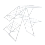 Amazon Basics Foldable Space-Saving 2-Wing Metal Clothes Drying Rack, 61x23.6x39.3 inches, White