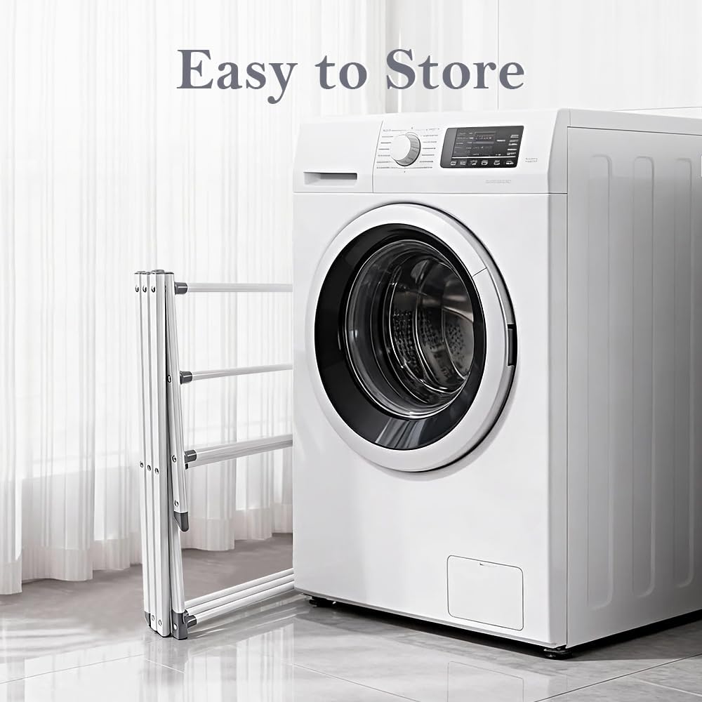 Foldable Clothes Drying Rack 41"x29"x14" - White