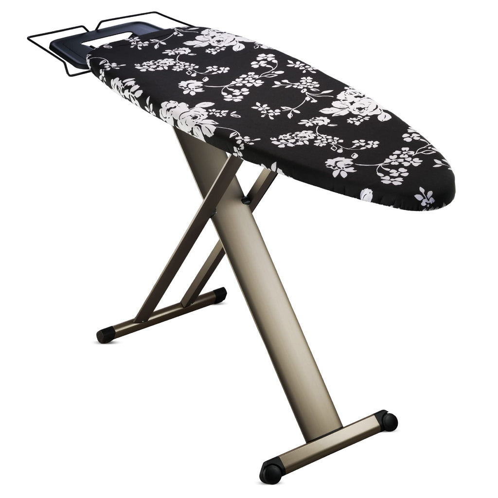 Bartnelli Pro Luxury Ironing Board - Extra Wide 51x19 Ironing Surface, Ultra-Premium Aluminum Build, Includes Steam Iron Rest, Adjustable Height, Foldable, European Made
