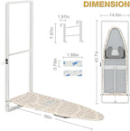 KINGBOARD Over the Door Ironing Board, 36 x 12 Iron Board with Iron Storage