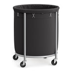 SONGMICS Laundry Basket with Wheels, 110L, Steel Frame, Removable Bag