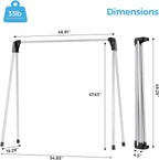 APEXCHASER Clothes Drying Rack Foldable, Portable Clothes Airer, 48" H
