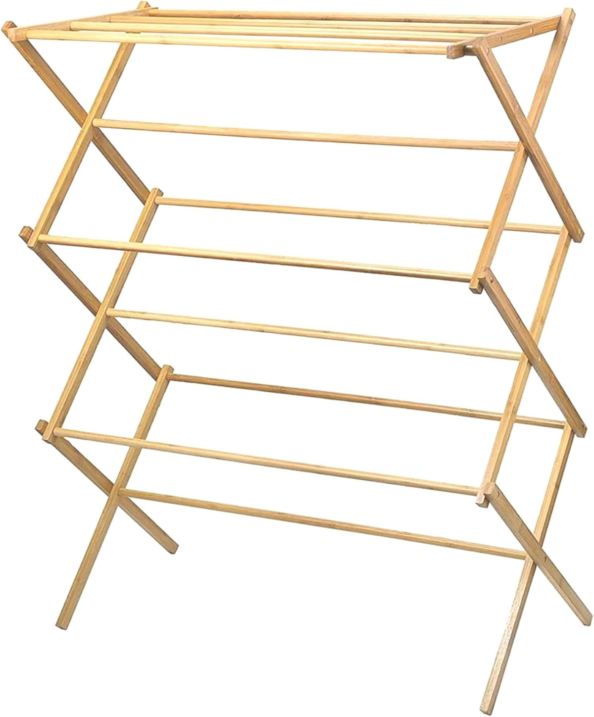 Home IT Wooden Clothes Drying Rack for Laundry - Foldable & Pre-Assembled