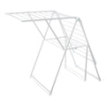 Amazon Basics Foldable Space-Saving 2-Wing Metal Clothes Drying Rack, 61x23.6x39.3 inches, White