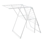 Amazon Basics Foldable Space-Saving 2-Wing Metal Clothes Drying Rack, 61x23.6x39.3 inches, White