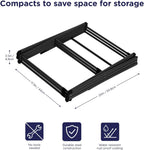 Black+Decker 3 Tier Expandable Collapsing Foldable Laundry Rack for Air Drying Clothing, Space Saving Heavy Duty Lightweight Metal Drying Rack, Black