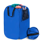 Upgraded Polyester Pop-up Laundry Hamper 2 Pack, 70L(18.5 Gal) Laundry Basket with Durable Handles Solid Bottom High Carbon Steel Frame and Side Pocket, Easy to Open Fold Flat for Storage
