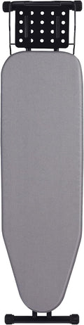 Jakeefud Deluxe Ironing Board with Heat Resistant Cover and Thicken Felt Pad, Heavy Sturdy Legs,Full Size Hanger Iron Board,Foldable (L-Grey)