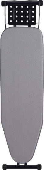 Jakeefud Deluxe Ironing Board with Heat Resistant Cover and Thicken Felt Pad, Heavy Sturdy Legs,Full Size Hanger Iron Board,Foldable (L-Grey)