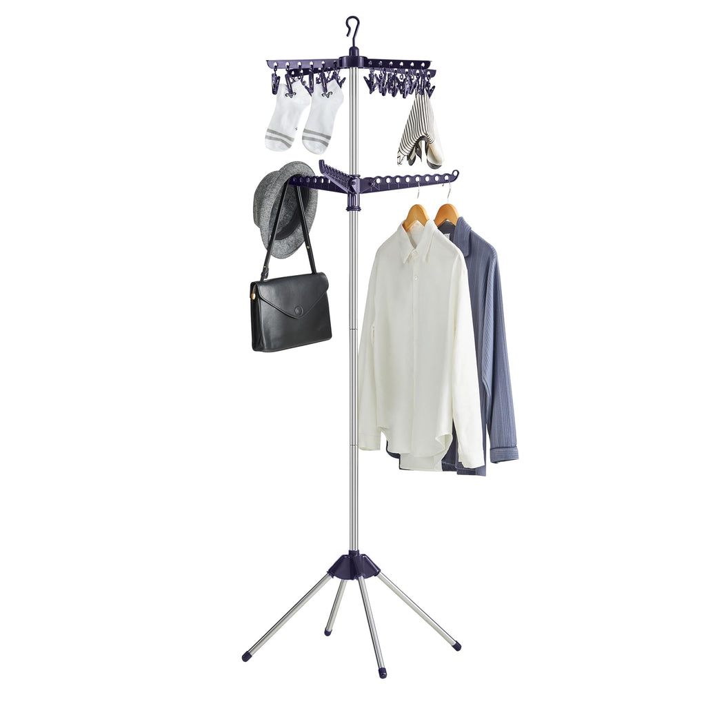 SONGMICS Clothes Drying Rack, 61.6-Inch Drying Rack, 3 Rotatable Arms