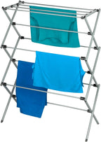 Honey-Can-Do Deluxe Metal Collapsible Clothes Drying Rack, 50 lbs, 29" x 14.2" x 42.1", White & Grey