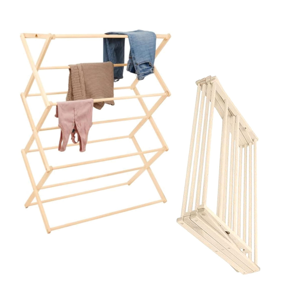 Pennsylvania Woodworks Clothes Drying Rack: Solid Maple Hard Wood Laundry Rack for Sweaters, Blouses, Lingerie & More, Durable Folding Drying Rack, Made in USA, No Assembly Needed, Medium
