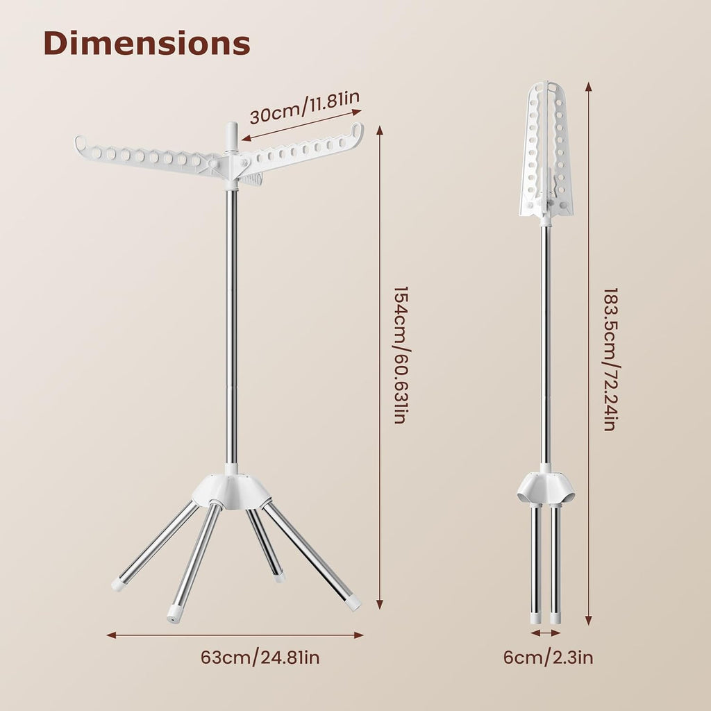 Foldable Clothes Drying Rack, Rotatable Free Standing drying rack , 1 Layer