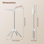 Foldable Clothes Drying Rack, Rotatable Free Standing drying rack , 1 Layer