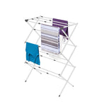 Black+Decker 3 Tier Expandable Collapsing Foldable Laundry Rack for Air Drying Clothing, Space Saving Heavy Duty Lightweight Metal Drying Rack, Black