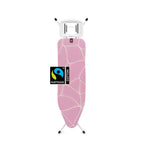 Brabantia Comfort Ironing Board with Solid Steam Iron Rest | Medium (Size B) | Fairtrade Denim Black Cover | Adjustable Height (27-38"), Easy Fold, Anti-Collapse Lock, Non-Slip Feet