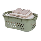 IRIS USA Plastic Laundry Hamper, 27L- 3 PK, Flexible, Ventilation, White