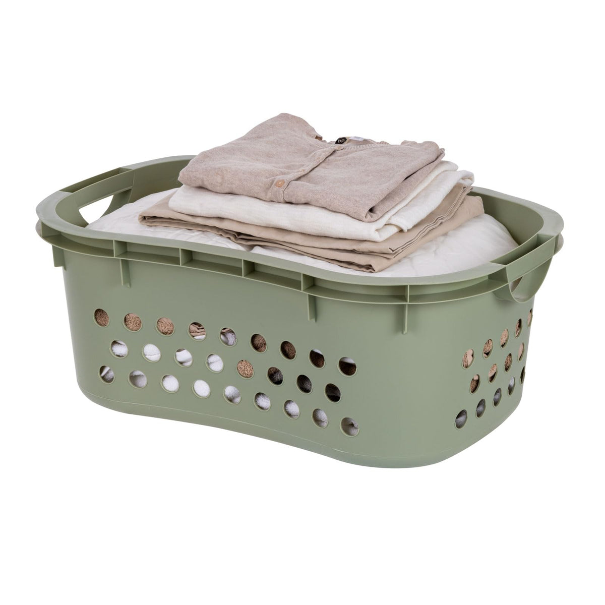 IRIS USA Plastic Laundry Hamper, 27L- 3 PK, Flexible, Ventilation, White