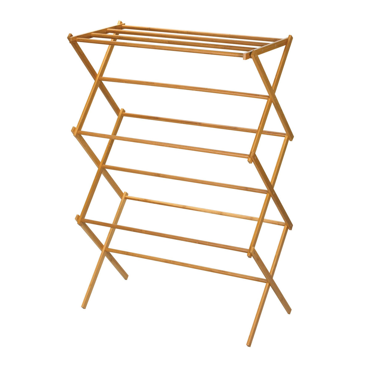 Household Essentials 5001 Collapsible Folding Wooden Clothes Drying Rack For Laundry | Pre Assembled