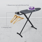 Duwee 12"x36" Ironing Board with Heat Resistant Cover Thicken Felt Pad