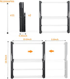 Foldable Drying Rack Clothing Clothes Drying Rack White-1pack