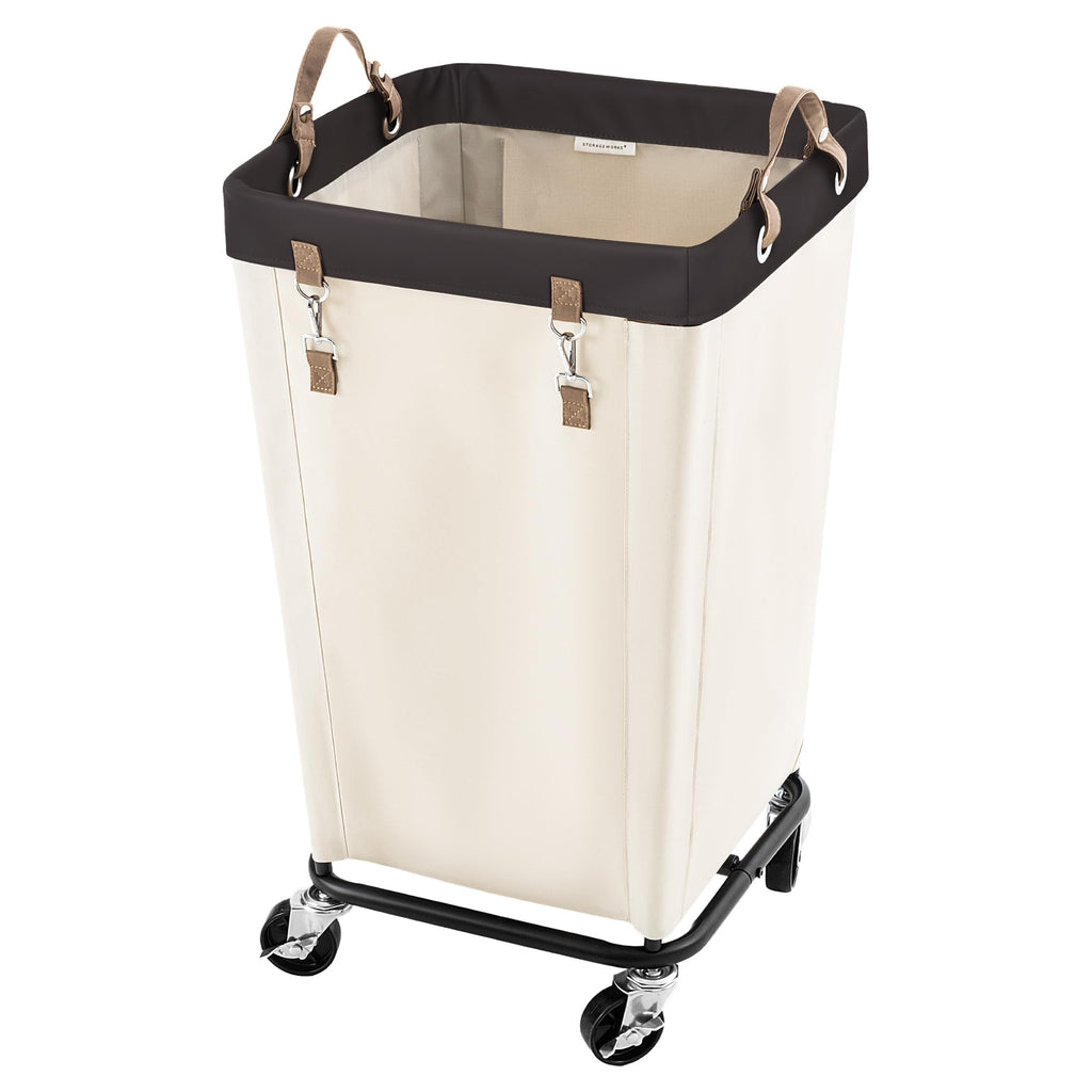 StorageWorks 160L Laundry Basket with Wheels, Rolling Hampers for Clothing