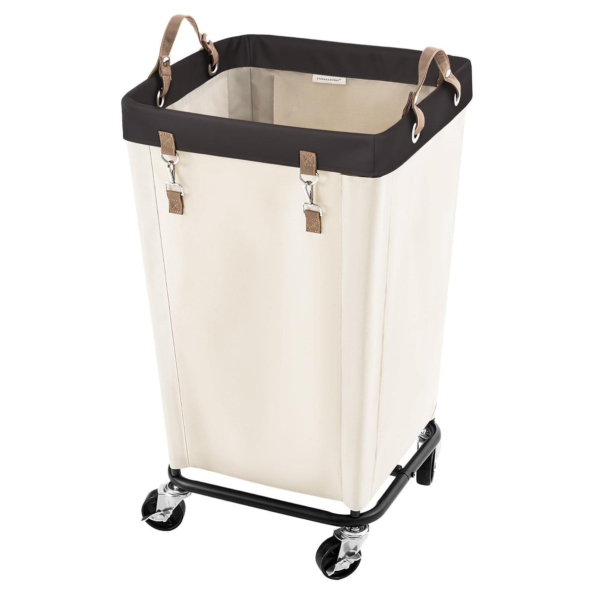 StorageWorks 160L Laundry Basket with Wheels, Rolling Hampers for Clothing