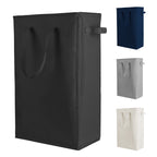 Odonata Slim Laundry Hamper Handles Collapsible Laundry Basket Thin Dirty Clothes Basket Narrow Laundry Bag Foldable Dirty Hamper 45L (Beige)