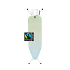 Brabantia Comfort Ironing Board with Solid Steam Iron Rest | Medium (Size B) | Fairtrade Denim Black Cover | Adjustable Height (27-38"), Easy Fold, Anti-Collapse Lock, Non-Slip Feet
