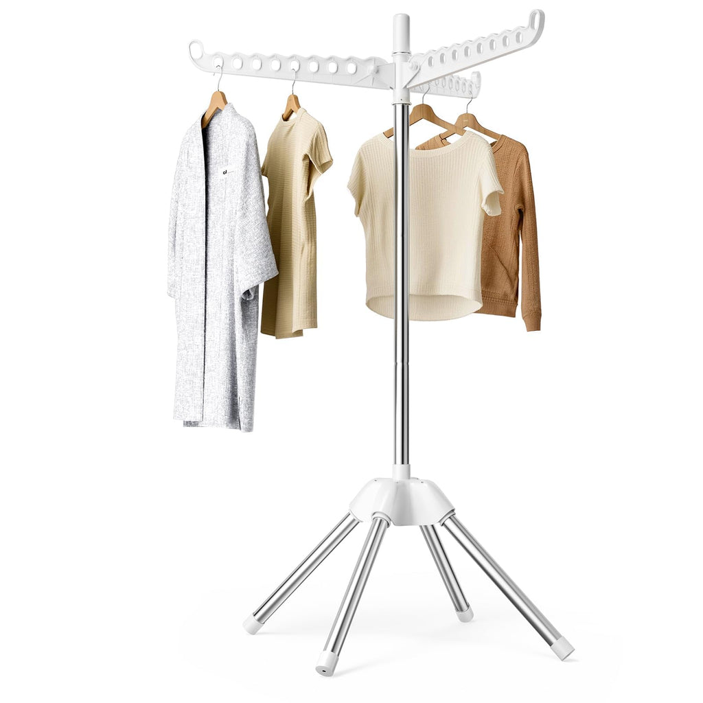 Foldable Clothes Drying Rack, Rotatable Free Standing drying rack , 1 Layer