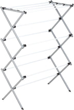 Honey-Can-Do Deluxe Metal Collapsible Clothes Drying Rack, 50 lbs, 29" x 14.2" x 42.1", White & Grey